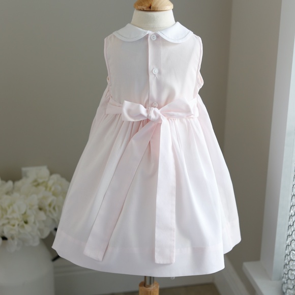 RARE Pink Dress Smocked Friedknit by Feltman Brothers 12 Month Spring LIKE NEW - Picture 8 of 8